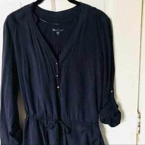 GAP Navy Blue Dress with Gold Accents Medium